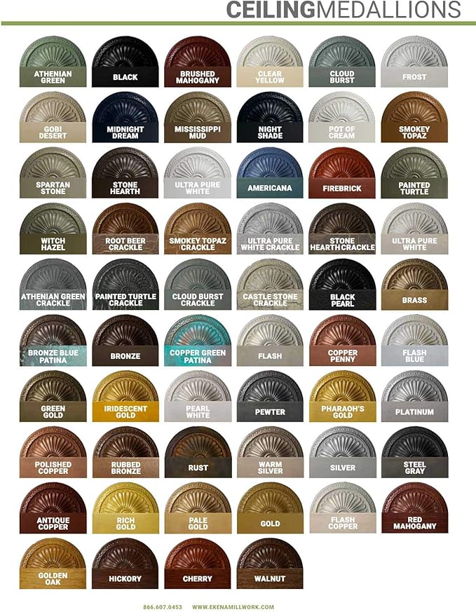 15 3/8"OD x 4 1/4"ID x 1 1/2"P Baltimore Ceiling Medallion (Fits Canopies up to 5 1/2"), Hand-Painted Ultra Pure White Crackle