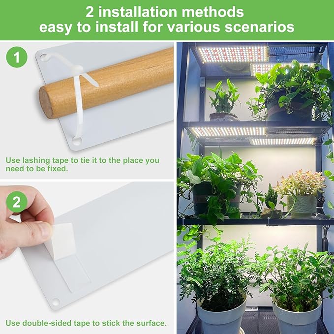 Grow Lights for Indoor Plants,644 LEDs Grow Light for Seed Starting,10 Dimmable Levels Ultra-Thin Panel Full Spectrum Plant Lights for Indoor Growing,Auto On Off Timing 3 9 12Hrs(4pcs)