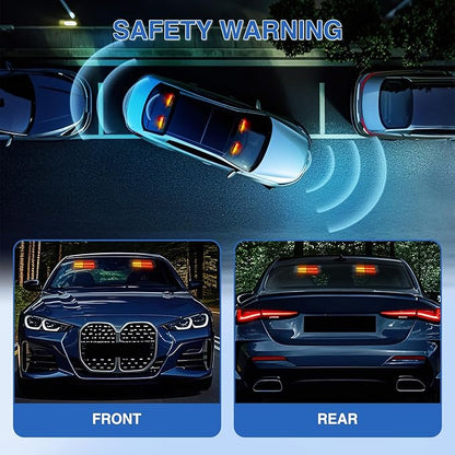 Nilight 24LED Emergency Strobe Traffic Advisor Light Bar 2 in 1 Amber Red Dash Warning Safety Flashing Lights Front/Rear Windshield Construction Lights for Trucks Cars Plow Police Firefighter Vehicles