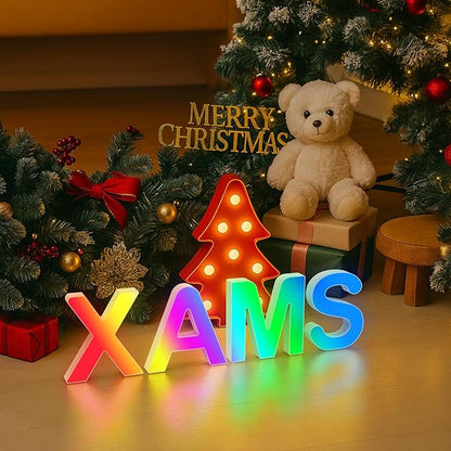 OJQ Light Up Letters Led Lights- Marquee Letters for Boy Girl Gift Room Decor Wall Lights - Music Sync Color Change Colorful, Birthday Gifts for Girl, Teen Girls Gifts Home Wall Decor