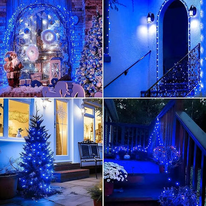Joomer Fairy String Lights 33FT 100 LEDs Plug in Fairy Lights Indoor Copper Wire String Light DIY for Bedroom, Parties, Wedding, Christmas, Outdoor, Indoor Decoration (Blue, Non-Connectable)