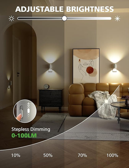 JOFIOS Night Lights Plug Into Wall,3 Color Temperatures LED Night Light Plug in,Dusk to Dawn Sensor,0-100LM Adjustable Brightness,Dimmable Night Lights for Hallway Bathroom Stair Bedroom,White,6 Pack
