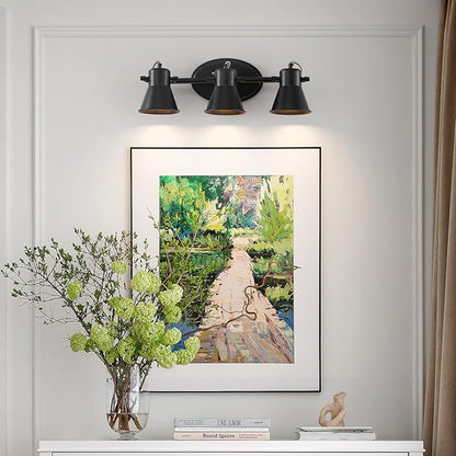 3-Lights Ceiling Track Lighting Fixtures Can Used for Mirror Front Wall Lights, Adjustable Ceiling Spotlight 3-Light Vanity Lamp