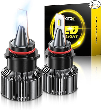 AUXITO PSX26W 12278 LED Fog Light Bulbs 18000LM, 1000% Brighter 6500K 12278C Fog Lights, 1:1 OEM Replacement for Cars Trucks SUVs, 3-Minute Installation, IP68 Waterproof, Pack of 2