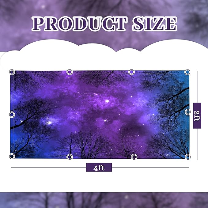 Patelai 8 Pack Fluorescent Light Covers for Classroom Ceiling 4 x 2 Feet Magnetic Light Covers Filter for Office School Drop Ceiling Supplies(Galaxy Style)