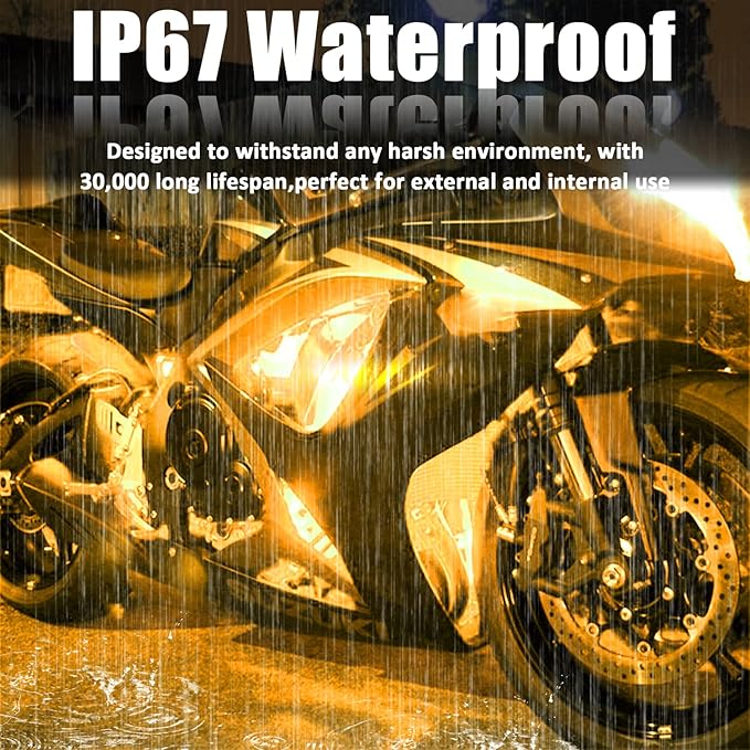 Yellow 12v 15 Led 30cm Car Flexible Waterproof Underbody Light Strip Pack of 20