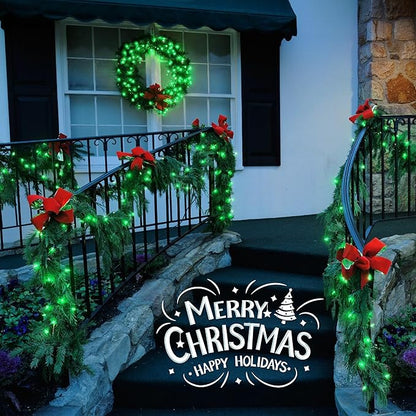 50-Count Green Christmas Lights,13Feet Incandescent Bulb Green Mini String Lights,Fairy St. Patrick's Day Lights Plug in for Tree Indoor Outdoor Halloween Party Patio Xmas Decor-Green Wire