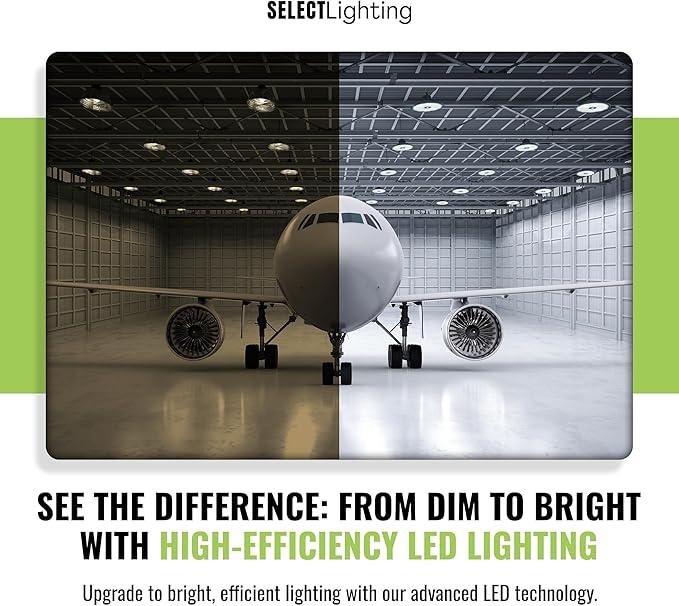 UFO LED High Bay Shop Light, 200W/160W/115W Selectable, 29000 Lumen, Multi-CCT (3000K/4000K/5000K), IP65 Waterproof, UL Certified Warehouse & Garage Lighting (20–30ft Mount)