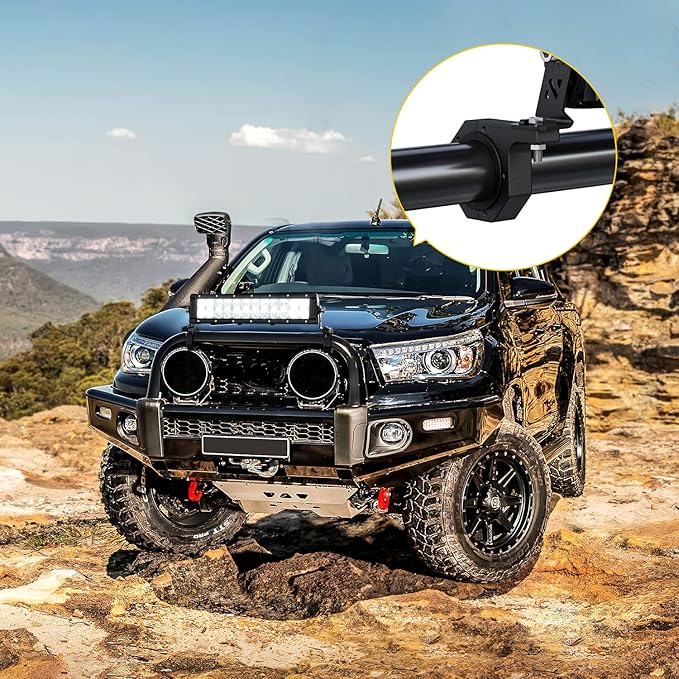 Nilight 2PCS Roll Bar Clamps Mounting Brackets LED Light Mount Clamps Tube Light Mounts Fit on 2.135" 2.25" 2.375" 2.5” Bull Bars Roof Racks Roll Cages for ATV UTV Truck