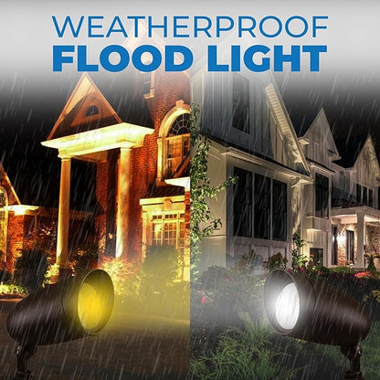 1-Light Landscape Flood Light Fixtures - 50W Halogen Light Fixture - Outdoor Light Fixture - Ceiling Mount - Dark Bronze Finish; OL-77910