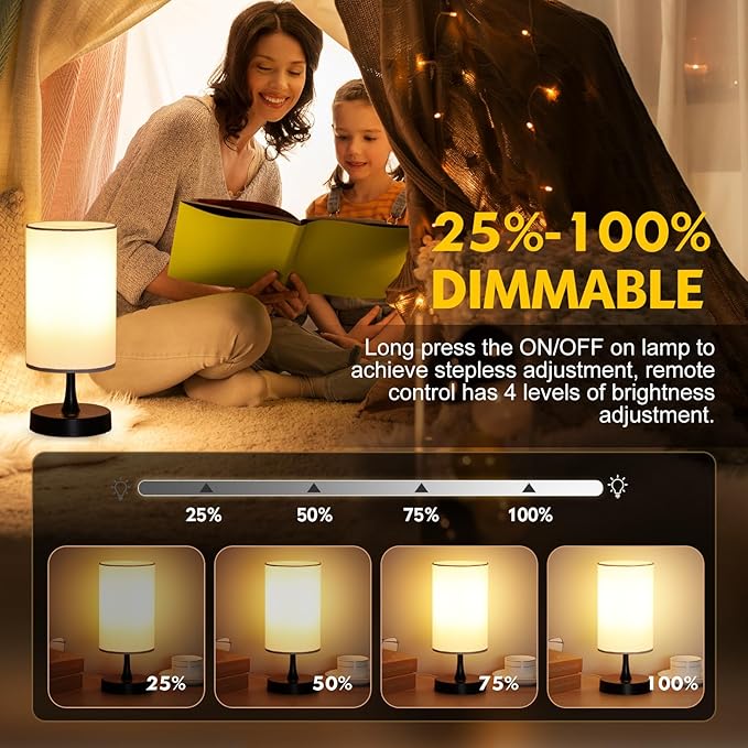 Caromolly Light Therapy Lamp, 10000 Lux Light with Remote Control, 3 Color Temperature & 4 Brightness Level & Timer, Daylight Lamp for Home, Office, Decoration(Black Base White Shade)