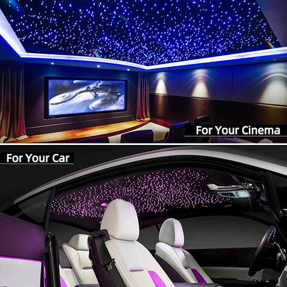 20W Twinkle Starlight Headliner Kit, Star Lights for Car Roof & Home Decoration, Fiber Cable 550pcs*0.03in*9.8ft Star Light Headliner with Bluetooth APP/Remote Control/Music Mode