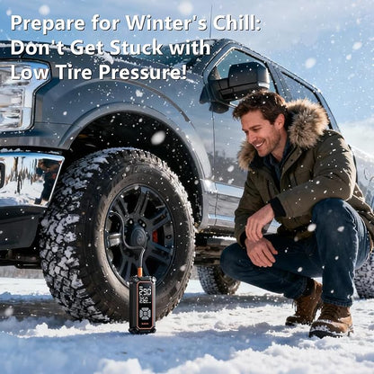 OlarHike Cordless Tire Inflator Portable Air Compressor, Dual Power Mode - 9000 mAh & 12V DC, Air Pump for Car Tires, Motorcycle, Bicycle, Electric Pump with LED Light & Digital Pressure Gauge