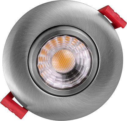 NICOR Lighting 3 inch LED Gimbal Recessed Downlight in Nickel, 4000K (DGD311204KRDNK)