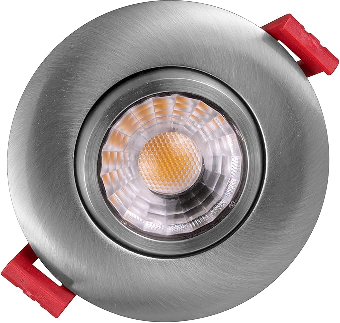 NICOR Lighting 3 inch LED Gimbal Recessed Downlight in Nickel, 2700K (DGD311202KRDNK)
