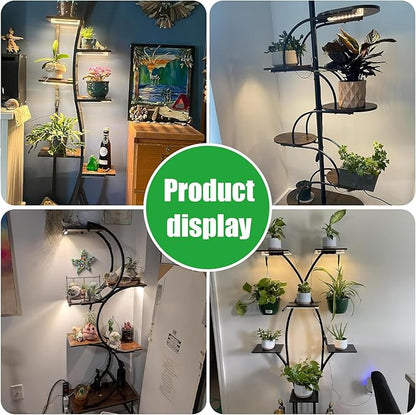 RWNTAO 3 Head 7.8 Inches LED Grow Light Strips, Grow Lamps for Indoor Plants Full Spectrum 3000K, 72 LEDs Plant Light Strips with 3/9/12H Timer, 10 Dimmable Levels for Seedling Succulent