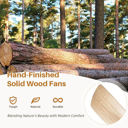 CACI Mall 52 Inch Wood Flush Mount Ceiling Fan with Lights, 3 Blades, Low Profile, Modern, 3CCT, Dimmable, Noiseless, Remote Contral, Outdoor Indoor Ceiling Fans for Bedroom/Farmhouse/Patio