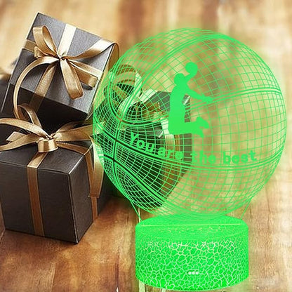 Dunk Basketball 3D Night Light,16 Color Change&Dimming by Remote Control or Smart Touch Optical Illusion Bedside Lamps,Sports Decor for Boys bedroom Girls Kids Teens Birthday Chrismas Gifts Xmas Gift