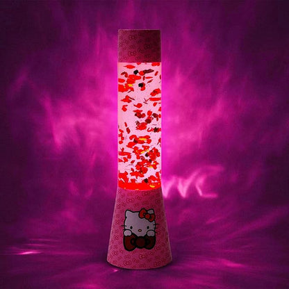 Ukonic Sanrio Hello Kitty Glitter Motion Mood Light | Nightstand Table Lamp for Bedroom, Desk | 12 Inches Tall
