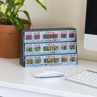 NUMSKULL Back to The Future 3D Lamp Wall Light Plastic - Ambient Lighting Gaming Accessory for Bedroom, Home, Study, Office, Work - Official Back to The Future Merchandise