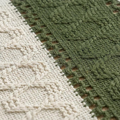 Artoid Mode Army Green Farmhouse Rustic Table Runner, Seasonal Holiday Hollow Kitchen Dining Table Decoration for Home Party Decor 12x90 Inch