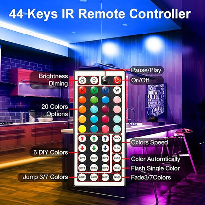 DAYBETTER Led Strip Lights 400 ft (4 Rolls of 100 ft) Smart Led Light Strips with Remote and App Control, RGB Music Sync Color Changing Led Lights for Bedroom, Kitchen, Party, Home Decor