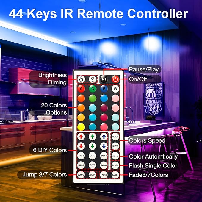DAYBETTER Led Strip Lights 200 ft (2 Rolls of 100ft) Smart Led Light Strips with Remote and App Control, RGB Music Sync Color Changing Led Lights for Bedroom, Kitchen, Party, Home Decor