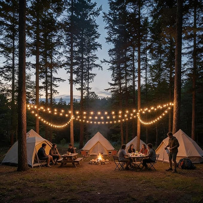 RTTY 200 FT Outdoor String Lights Patio Light for Outside, Waterproof G40 Shatterproof LED Bulbs, Dimmable Hanging Connectable Globe Lighting for Backyard, Cafe, Bistro, Market, Balcony, Porch, 2700K