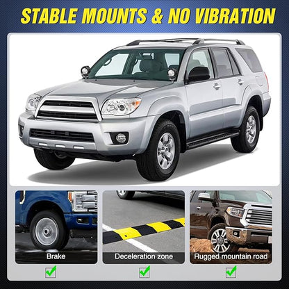 Nilight Ditch Light Brackets Hood Hinges Mount Bracket Kit for Auxiliary Offroad LED Pods Work Lighting Compatible with Toyota 4Runner 4th Gen 2003 2004 2005 2006 2007 2008 2009