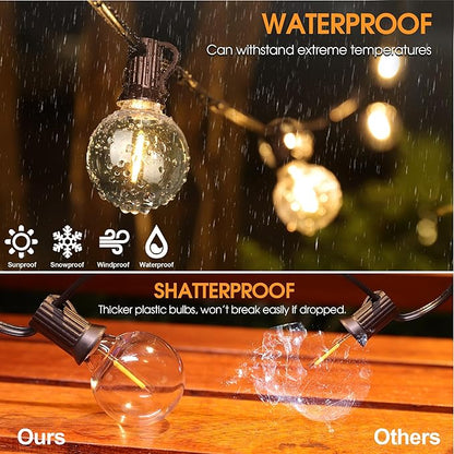 Mlambert G40 LED Replacement Light Bulbs for String Lights, Dimmable E12 Base Shatterproof Bulbs, 1W Equal to 5W, Warm White 2700K, 75Pack, Not Solar