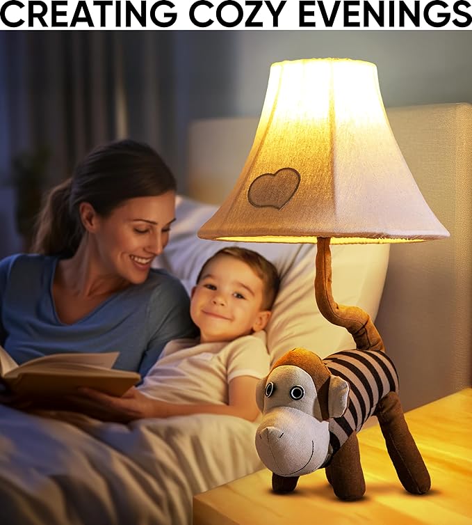 Monkey Kids Lamp for Boys Bedroom - 20", Animal Lamp for Kids Room - Christmas Gifts, Birthday Gifts, for All Ages: Toddler Girls, Children, Grandkids 3 4 5 and Up Years Old, Sister Brother, Sibling