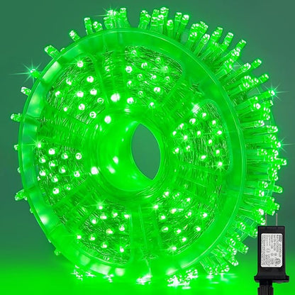 LAMPHOME 500 LED Green St Patricks Day Lights, 165FT Christmas String Lights with 16 Lighting Modes, Waterproof Connectable Mini fairy Lights, Plug in for Indoor Outdoor Xmas Party Bedroom Decorations