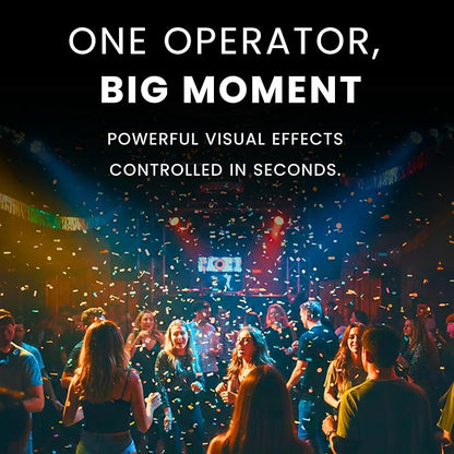 CHAUVET DJ FunFetti Shot Professional Confetti Launcher w/Wireless Remote for Concerts, Parties, and Special Events