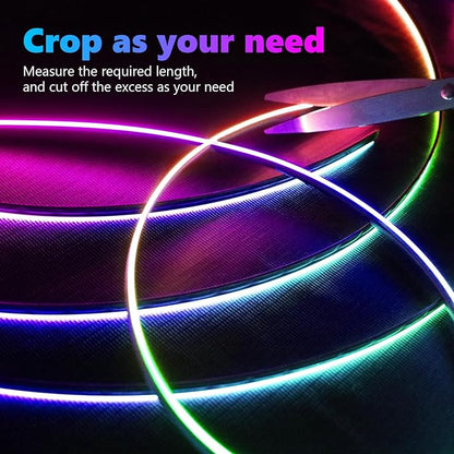 AMKI Dreamcolor Acrylic Interior LED Strip Light, Neon Light with Wireless APP Control, 10 in 1 Sub-Control Ambient Light Kit Accessories with DIY and Music Mode, 16 Million Colors