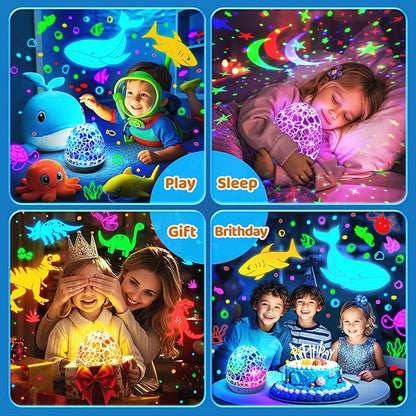 Staryou Sensory Lights Baby Sound Machine Night Light Projector Sensory Toys for Kids with Autism Toys for Boys 3-10 | 15 White Noise 3D Films 31Colors Night Light for Kids, Fidget Toys for Kids