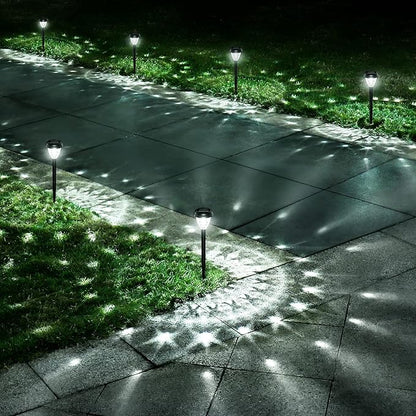 URAGO Super Bright Solar Lights Outdoor Waterproof-10 Pack, Dusk to Dawn Up to 12 Hrs Solar Powered Outdoor Pathway Garden Lights Auto On/Off, LED Landscape Lighting Decorative for Walkway Patio Yard