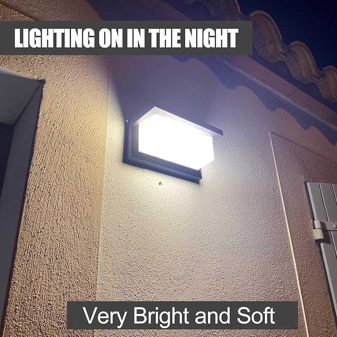 Sytmhoe 5000K Daylight White Exterior Wall Light, 2Packs Modern LED Exterior Light Fixture Wall Mount Ip65 Waterproof, Wall Porch Light for Garage Walkway Hallway Backyard Garden(2packs)