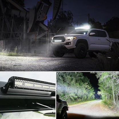 Nilight 42 Inch LED Light Bar 320 LED Chips 11240LM Curved Triple Row Spot Flood Combo High Power Driving Off Road Lights for Truck Tractor SUV ATV UTV Golf Cart Boats