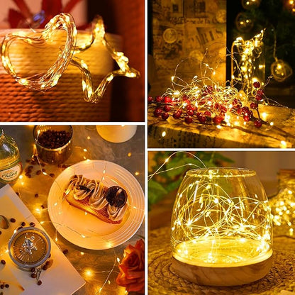 Aogist LED Fairy Lights, 16 ft 50 LEDs Firefly Lights Battery Operated String Lights for Bedroom DIY Mason Jar Wedding Party Halloween Christmas Festival Decoration (2, Warm White)
