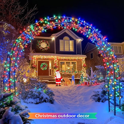 JMEXSUSS 2 Pack Solar String Lights Outdoor Waterproof, Total 400 LED 151FT Solar Christmas Lights Outdoor, 8 Modes Christmas Light for Outside Patio Yard Tree Decorations, Multicolor