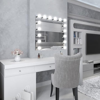 Design House 500892 4-Light Vanity Strip Light Contemporary Dimmable for Bathroom, Bedroom, Makeup Vanity, Polished Chrome