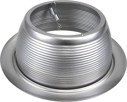 NICOR Lighting 6 inch Nickel Recessed Baffle Trim, Fits 6 inch Housings (17511NK)