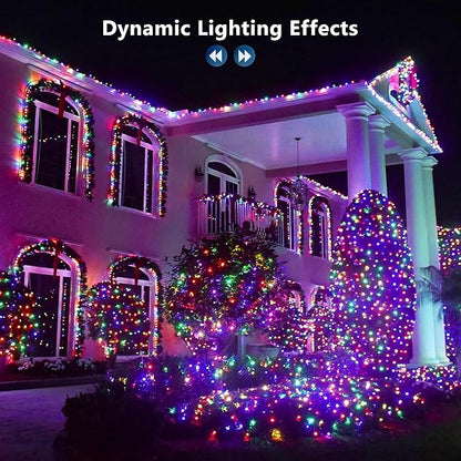 BrizLabs RGB Color Changing String Lights, 33FT 100 LED Red White Blue String Lights with Remote, Dimmable July 4th Patriotic Light String USB Mini Christmas Light for Indoor Xmas Halloween Party Tree