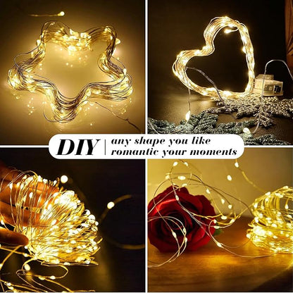 ZGWJ 6 Pack Fairy Lights Battery Operated with Remote, 7ft 20 LED Mini String Lights with Timer 8 Modes for Halloween Christmas Tree DIY, Parties, Bedroom Decorations Warm White