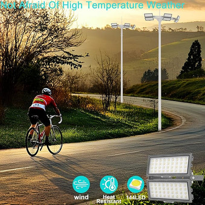 200W LED Flood Lights Outdoor,26000Lumen 6500K Super Bright Stadium Lights,Surge 6KV Outdoor LED Flood Light，IP67 Waterproof for Stadium Yard Garden