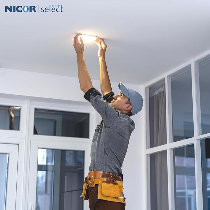 NICOR Lighting REL Selectable 4 in. Square Remodel LED Downlight Kit (24 Pack) (REL41120SSQWH-24PK), White