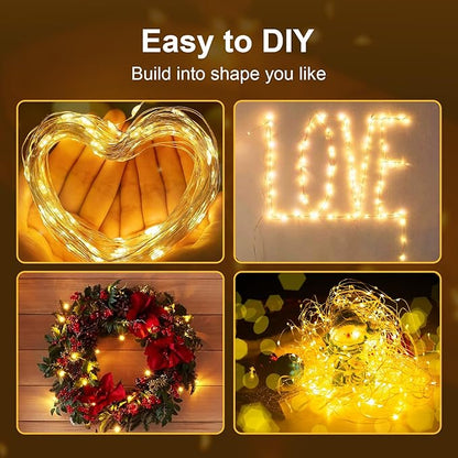 ZGWJ Fairy Lights Battery Operated, 24 Pack Warm White Twinkle String Lights 20 LED 7FT 3 Lighting Modes for Bedroom, Halloween, Christmas, Easter, Party, Wedding Decor Indoor Outdoor Decoration