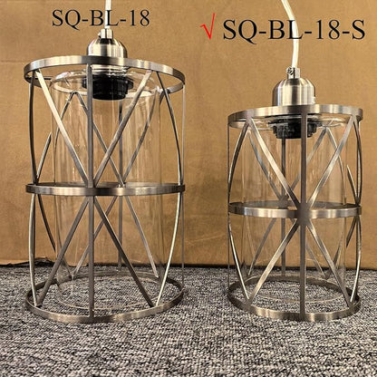 Modern Mini Pendant Light with Clear Glass, Brushed Nickel Transitional Metal Pendant Lighting Fixture for Kitchen Island Sink Dining Room Bar