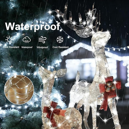 AIKEI 6 Pack LED Fairy Lights with Timer Battery Operated, Mini String Lights with Remote Waterproof 7ft 20 Led Firefly Starry Lighting for Wedding Party Bedroom Garden Christmas Decoration White