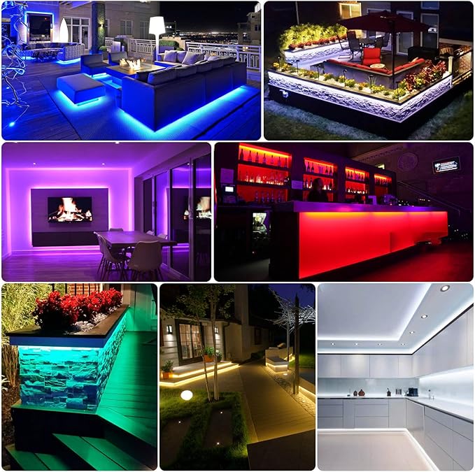 RGB COB Led Light Strip 32.8ft, 10mm Width, 5760 LEDs, 24V Color Changing Led Strip Lights with Remote Control, Music Sync, Flexible Led Tape Lighting for TV Light, Bedroom Home Indoor Decor